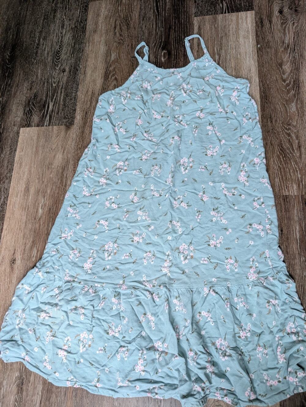 Cottagecore Floral Wonder Nation. girls XL 14-16 Sleeveless Adjustable Straps